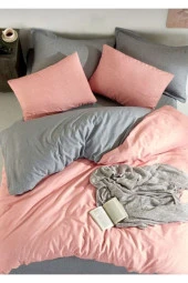 İBNÇ9 Miss Linda Home % 100 Pamuklu Çift Taraflı Çift Kişilik Nevresim Takımı - 1