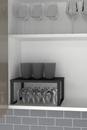 Metal Dolap Içi Raf Düzenleyici Büyük Boy Tezgah Üstü Düzenleyici Mutfak Metal Raf - 1