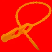 Boncuk Çift Kilitli Kablo Bağı Plastik Kelepçe 3.5X235 100 Adet Turuncu - 1