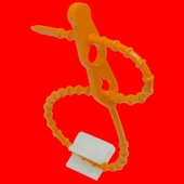 Boncuk Çift Kilitli Kablo Bağı Plastik Kelepçe 3.5X235 100 Adet Turuncu - 2