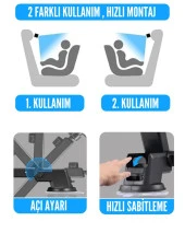 Glanz Araç İçi Çocuk Bebek Kamerası Full HD 1080P Gece Görüşü Özellikli Kamera Çocuk Bebek Aynası - 6