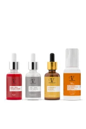 Vitanova AHA+BHA Peeling Serum + Leke Karşıtı Serum + Vitamin C Serum + Güneş Kremi (4 lü Vitanova Set) - 1