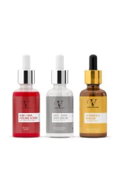 Vitanova Leke Karşıtı Cilt Bakım Seti AHA+BHA Peeling Serum + Leke Karşıtı Serum + Vitamin C Serum - 1