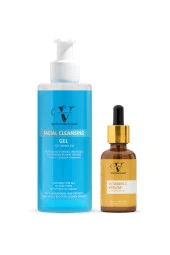 Vitanova 2 li Cilt Bakım Seti Yüz Temizleme Jeli + Vitamin C Serum - 1
