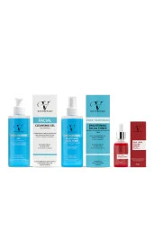 Vitanova 3 lü Cilt Bakım Seti Yüz Temizleme Jeli + Tonik + AHA+BHA Peeling Serum - 2