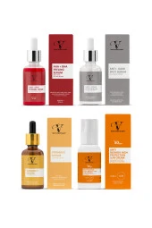Vitanova AHA+BHA Peeling Serum + Leke Karşıtı Serum + Vitamin C Serum + Güneş Kremi (4 lü Vitanova Set) - 2
