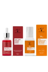 Vitanova 2 li Cilt Bakım Seti AHA+BHA Peeling Serum + Güneş Kremi - 2