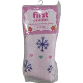 FİRST KAR TANESİ DESENLİ KIZ ÇOCUK HAVLU KİLOTLU ÇORAP - 3