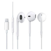 Apple Iphone Uyumlu Lightning Kablolu Mikrofonlu Kulak İçi Kulaklık I-7 Beyaz - 4