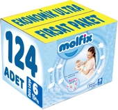 Molfix Bebek Bezi Beden:6 (15+Kg) Extra Large 124 Adet Ekonomik Ultra Fırsat Pk thumbnail 1