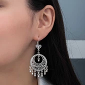 VGD Gümüş Çember Telkari Sallantılı Kadın Küpe - 2