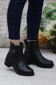 Mehmet Mete 32822 Siyah Orijinal Hakiki Deri İçi Kürklü Kaymaz Taban Kadın Bot thumbnail 4