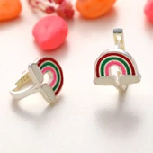 VGD Gümüş Gökkuşağı Çocuk Küpe - 1