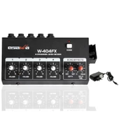 OSAWA W-404FX MİK GİRİŞ-1 LINE ÇIKIŞ EKOLU MİK ÇOĞALTICI 20 DB ADAPTÖRLÜ 4 KANAL MINI MIXER - 1
