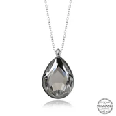 VGD Gumush Swarovski Crystal Taşlı Damla Gümüş Kadın Kolye - 1