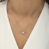 VGD Gumush Gümüş Rose Minimal Kelebek Bayan Kolye - 2