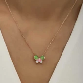 VGD Gumush Gümüş Rose Minimal Kelebek Bayan Kolye - 3