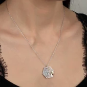VGD Gumush Swarovski Taşlı Gümüş Arı Bayan Kolye - 2