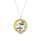 VGD Gumush Gümüş Gold Balık Burcu Kolye - 1