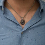 VGD Gumush ​Gümüş Kurt Kafası Kolye thumbnail 2