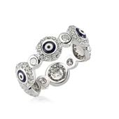 VGD Gumush Gümüş Nazarlı Tamtur Bayan Yüzük - 1