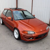 Honda Civic EG 1991-1995 Uyumlu Üniversal Laguna Lip Esnek Ön Lip 2 Parça Tampon Altı Dil Karlık Ön Ek - 1