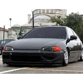 Honda Civic EG 1991-1995 Uyumlu Üniversal Laguna Lip Esnek Ön Lip 2 Parça Tampon Altı Dil Karlık Ön Ek - 8