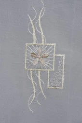 BRODE 1250 DESEN KREM RENK TEK KANAT Hazır dikilmiş Pileli Fon Perde 300*260 cm thumbnail 5