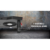 Laptop Gaming 17.3 /15.6 Notebook Soğutucu mavi Led Işıklı 2X fAN 2 XUSB PORT - 3
