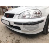 Honda Civic İES EK EJ 1996-2000 Uyumlu Üniversal Laguna Lip Esnek Ön Lip 2 Parça Tampon Altı Dil Karlık Ön Ek - 2