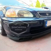 Honda Civic İES EK EJ 1996-2000 Uyumlu Üniversal Laguna Lip Esnek Ön Lip 2 Parça Tampon Altı Dil Karlık Ön Ek - 3