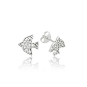 VGD Gümüş Kırlangıç Çivili Küpe - 1