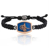 VGD Gümüş Tuğralı Makrome Erkek Bileklik - 1