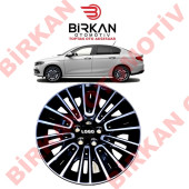 2019 SONRASI EGEA URBAN 16" RENKLİ 4 ADET ÇELİK JANT GÖRÜNÜMLÜ JANT KAPAĞI - 1