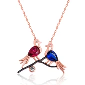 VGD Gümüş Güvercinler Bayan Kolye - 1