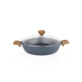 Schafer Fiesta Seramik Basık Tencere 30 Cm-Siyah - 1