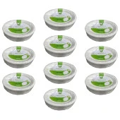 Roll-Up Nature Ekolojik Karton Kağıt Tek Kullanımlık Oval Tabak - 20x26 Cm. - 50 Adetlik 10 Paket - 1