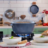 Schafer Fiesta Seramik Derin Tencere 24 Cm-Siyah - 3