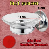 Sabunluk Katı Sabunluk Yapışkanlı El Sabunluğu Kristal thumbnail 2