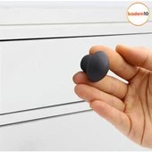 Mantar Düğme Mobilya Mutfak Çekmece Dolap Dolabı Kulpu Kulbu Mat Siyah Metal Kulpları Tek Vidalı - 7