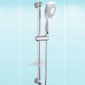 Duş Seti Sürgülü Banyo Duş Başlığı Seti Fiskiyesi Telefonu Yuvarlak Başlık Metal Hortum thumbnail 4