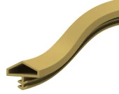 Contacall Ahşap Kapı Fitili Ahşap Kapı Contası Kahverengi 25 Metre Ortadan Tırnaklı Çatılı thumbnail 1