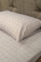 Çarşaf Fitted 90300 Tek Yavruağzı renk Krem Keten Pamuk Kumaş Yastık Kılıf - 6