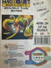 Sayılarla Tuval Boyama Fil Görünümlü - 4
