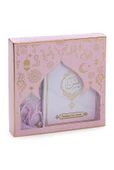 Pembe Çeyizlik Seccade Seti Gelin Bohçasına Uygun Dini Hediyelik İsme Özel Yasin Kitabı thumbnail 2
