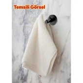 Yapışkanlı Siyah Renk Metal Sağlam Banyo Lavabo Çatal 2li Askılık Aparat Bornoz Havlu Asma Askı thumbnail 2