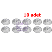 Akvaryum Hortum Vantuzu 10 Adet Şeffaf - 1
