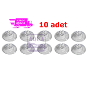 Akvaryum Hortum Vantuzu 10 Adet Şeffaf - 1