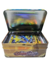 Pokemon Metal Kutulu Scarlet & Violet Serisi Oyun Kartı Trading Card Game İngilizce - 1 Kutu - 5