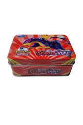 Pokemon Metal Kutulu Scarlet & Violet Serisi Oyun Kartı Trading Card Game İngilizce - 1 Kutu - 6